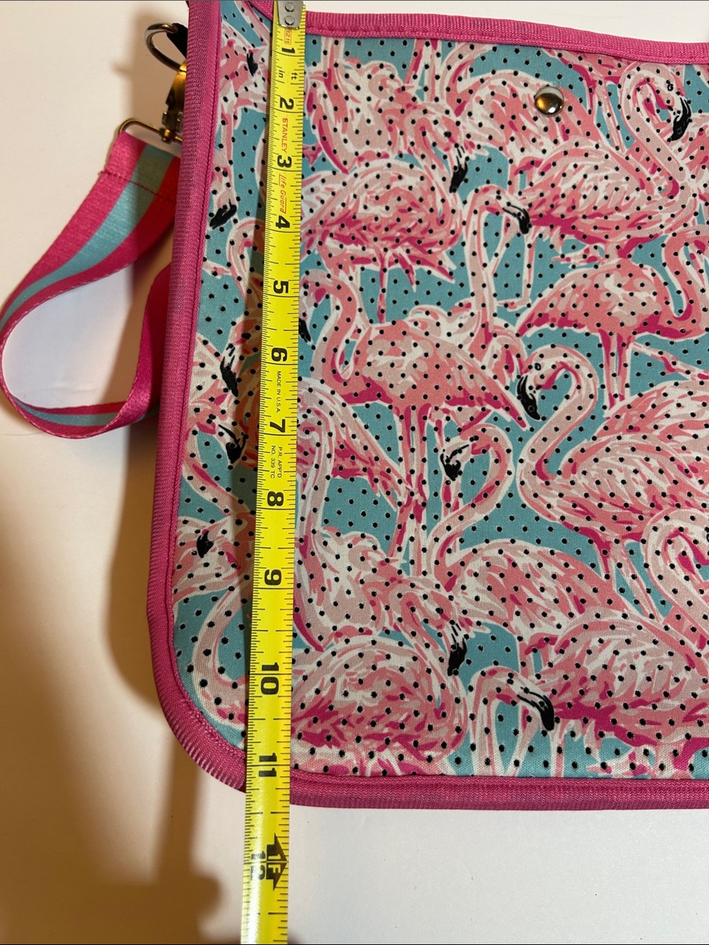SIMPLY SOUTHERN - NEOPRENE CROSSBODY PURSE- Flamingo - Picture 5 of 6